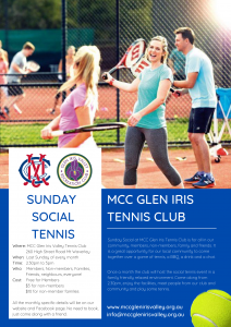 Sunday Social - MCC Glen Iris