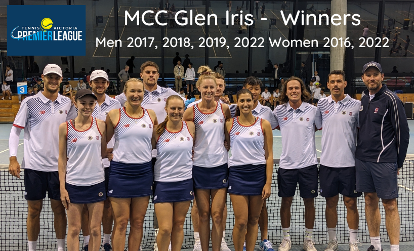 MCC Glen Iris - Winners Men 2017, 2018, 2019, 2022 Women 2016, 2022